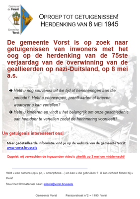 Poster herdenking 8 mei